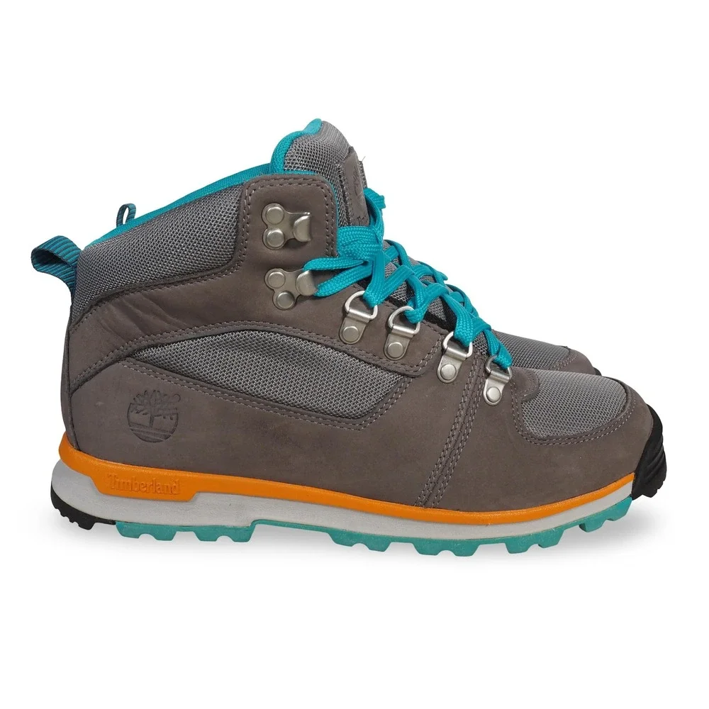 Timberland GT Scramble Mid Outdoor Hiking Boots Men's 8 Grey Teal 2222R‎